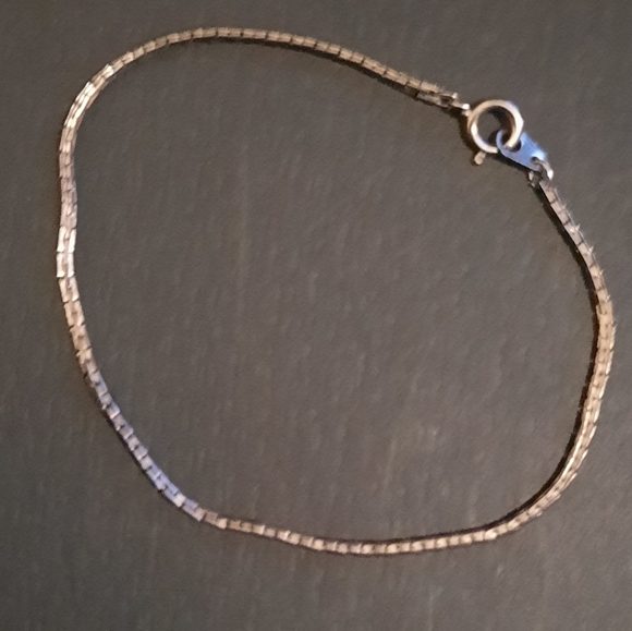 Vintage boxy art deco style metal chain 7in - Picture 5 of 8